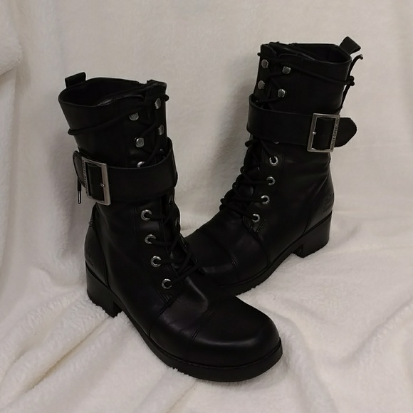 women's lace up harley davidson boots